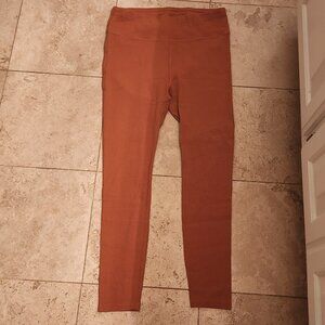 Pact Organic Cotton Ribbed Cotton Leggings - Pumpkin Color - Size XL